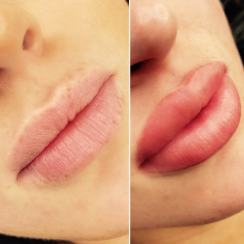 Перманентный макияж губ ( акварельные губки)