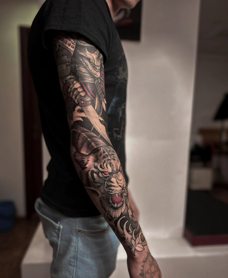 Männer Ärmel samurai, photo - Tattoo-Studio VeAn Tattoo