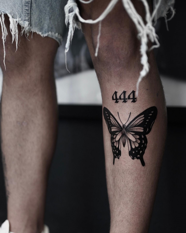 Männer schmetterling Bein, photo - Tattoo-Studio AMC