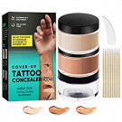 iTecFreely Tattoo Cover Up, 2 Colors Tattoo Cover Up Makeup Waterproof, Invisible and Long Lasting Sweatproof Body Makeup Suitable for Dark Spots, Vitiligo, Scars