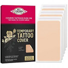 Tattoo Cover Up, Ultra-Thin Flaw Concealer Sticker Patch Skin Concealing Tape, Perfect Tattoo Concealer Tape for Tattoo Scar and Birthmarks, Deep Color/6Pcs