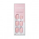 KISS imPRESS Color Polish-Free Solid Color Press On Nails, PureFit Technology, Short Length, 'Pick Me Pink', Includes Prep Pad, Mini Nail File, Cuticle Stick and 30 Fake Nails