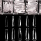 Coffin Nails Long Fake Nails - Clear Acrylic Nails Coffin Shaped Ballerina Nails Tips BTArtbox 500pcs Full Cover False Nail Artificial Nails with Case for Nail Salons and DIY Nail Art, 10 Sizes