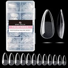 UNA GELLA Almond Fake Nails 500pcs Almond Press on Nails Pre-shape Almond Gel Nail Tips for Full Cover Acrylic Almond Nails French False Nails For Nail Extension Nail Art, Home DIY Nail Salon 12 Sizes False Gelly Tips