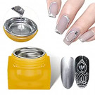 U-Shinein 8ml Metallic Painting Gel, Silver Painted Gel Nail Polish, 3D Metal Painting Gel Drawing Mirror Nail Gel Polish Glossy Soak Off UV/LED DIY Nail Art Manicure