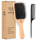 Hair Brush Boar Bristle Hairbrush for Thick Curly Thin Long Short Wet or Dry Hair Adds Shine and Makes Hair Smooth, Best Paddle Hair Brush for Men Women Kids(1 pcs)