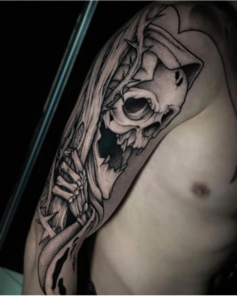 Men arm death, photo - Tattoo Studio Miosumi Tattoo