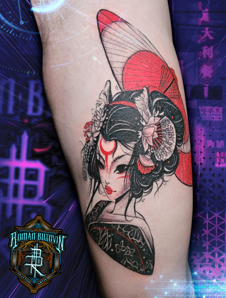 Mädchen japanisch, photo - Tattoo-Meister Roman Buzovin