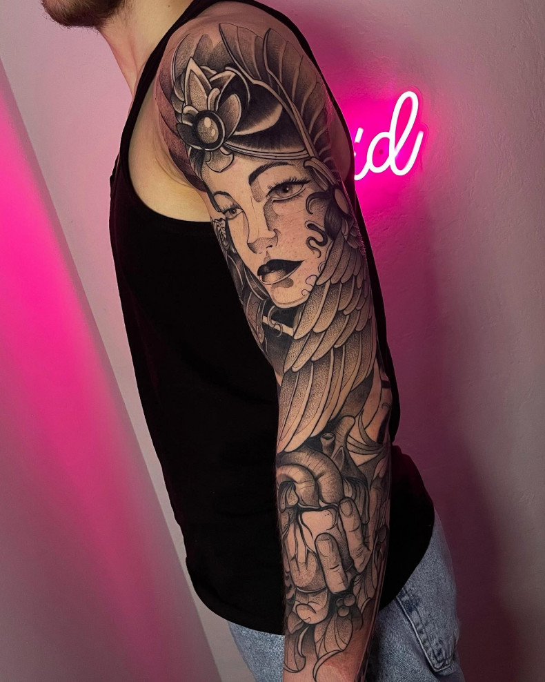 Männer Arm mädchen, photo - Tattoo-Studio 51 Ink