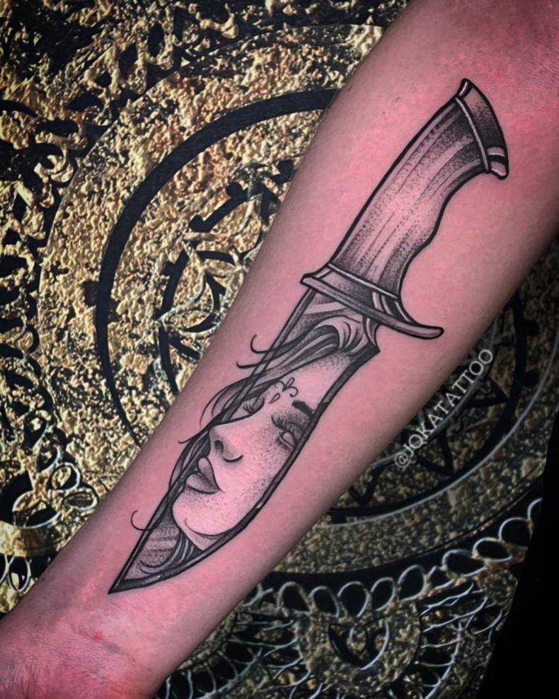 Männer Arm messer, photo - Tattoo-Studio Tattoo by JQKA