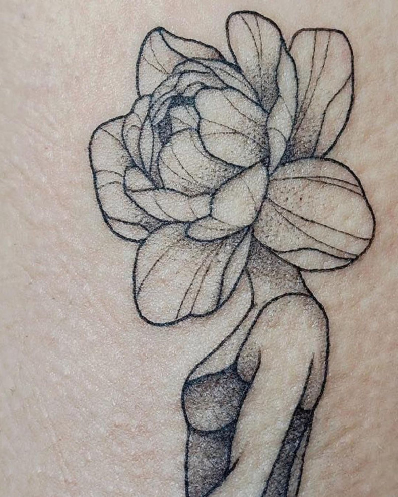 Peony flower, photo - Tattoo Studio Bros Ink Factory