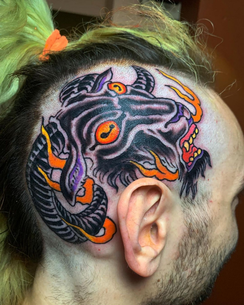 Men ram head, photo - Tattoo Studio Mans Ruin Tattoo Club