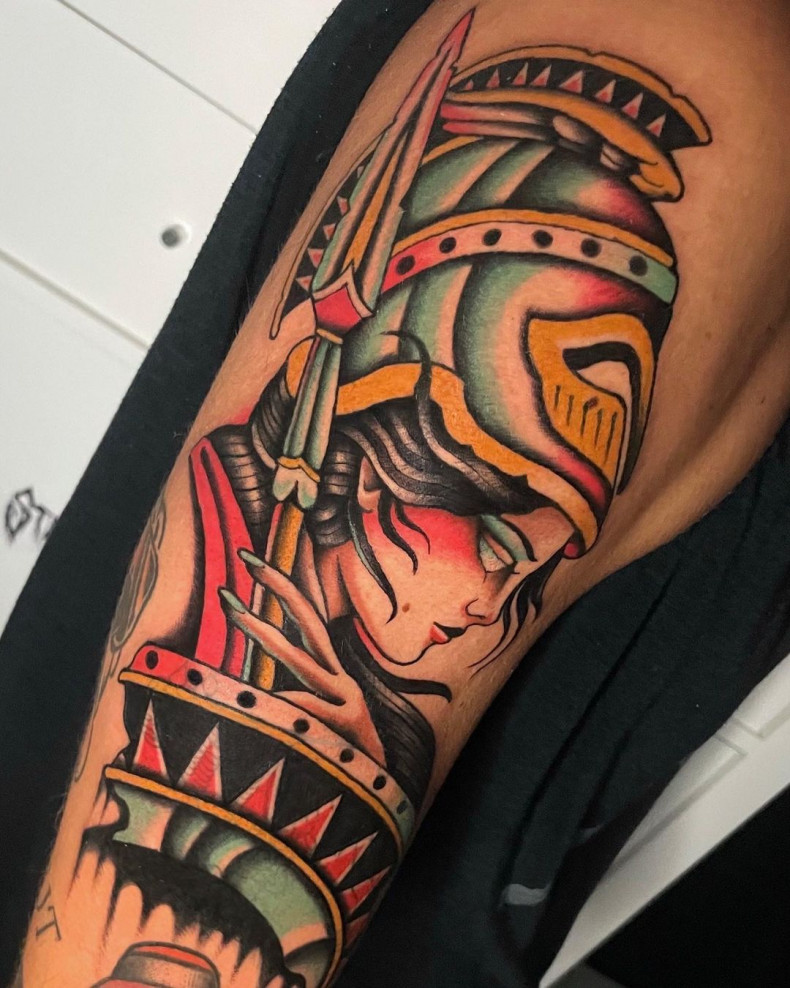 Men arm warrior, photo - Tattoo Studio Mr. Jack