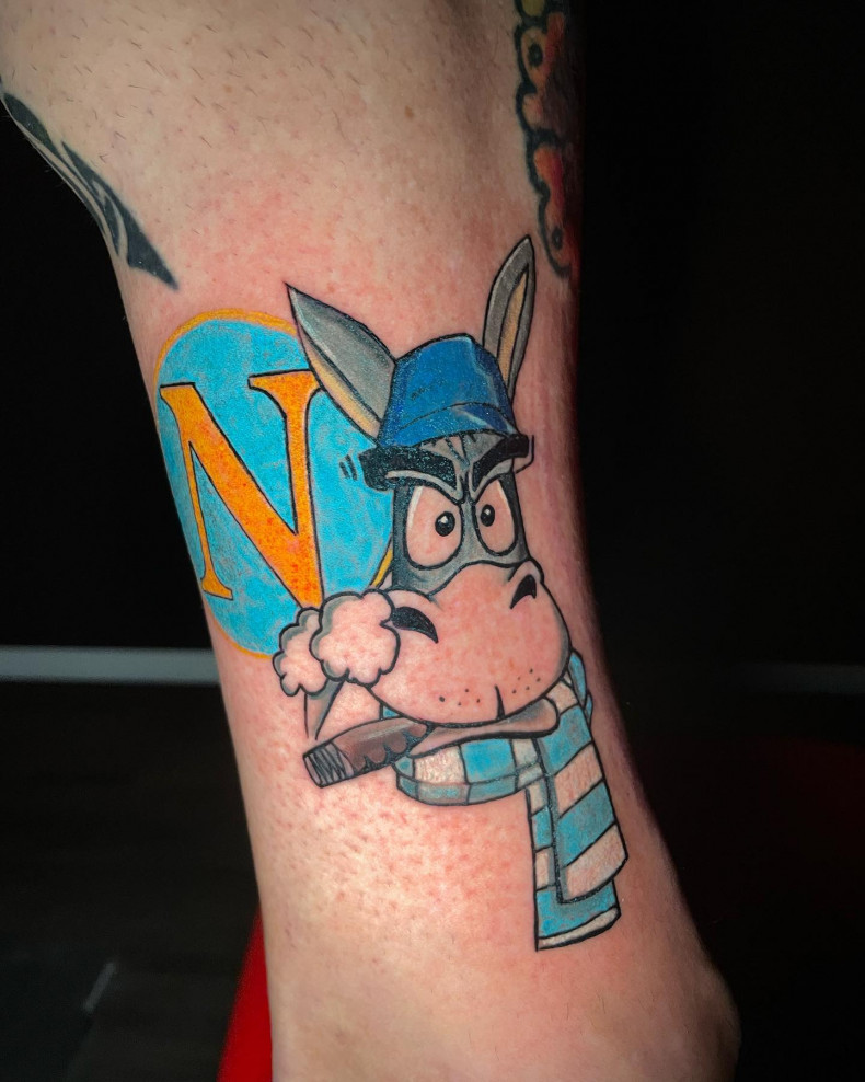 Männer cartoon Esel, photo - Tattoo-Studio Pepp'ink