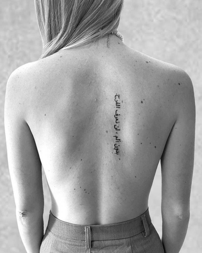 Women back letter, photo - Tattoo Studio Jay Lester