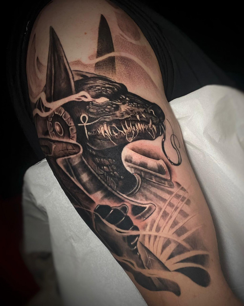 Men anubis egyptian, photo - Tattoo Studio Ultimi Romantici