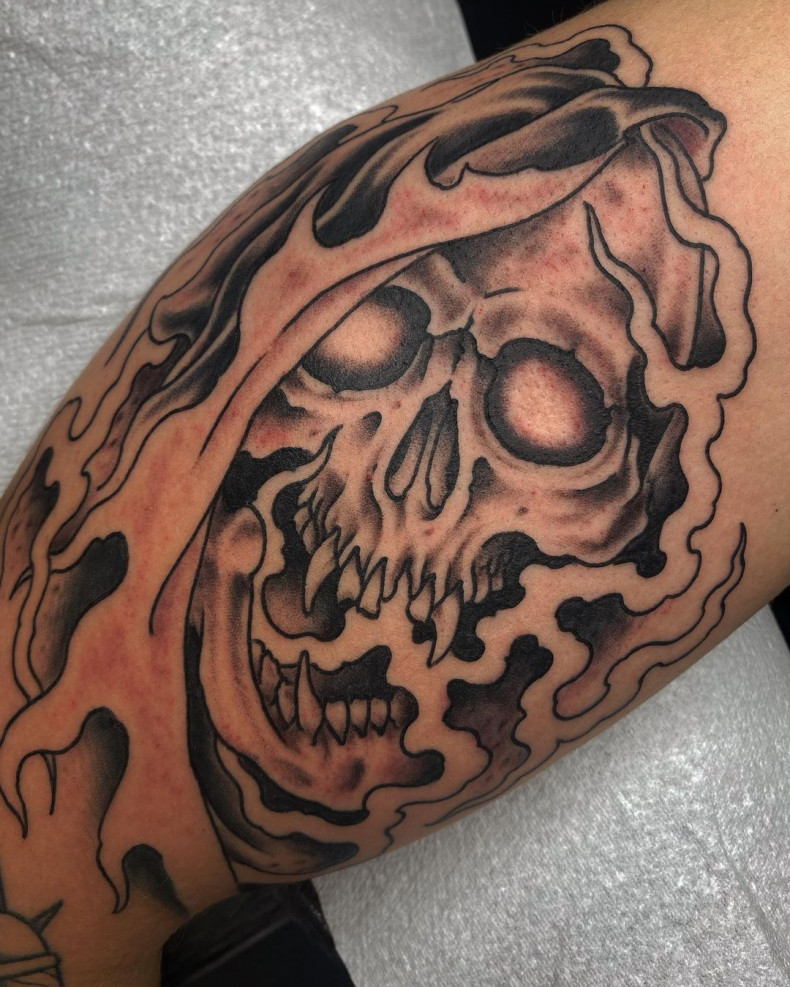 Horror skull, photo - Tattoo Studio Well Done