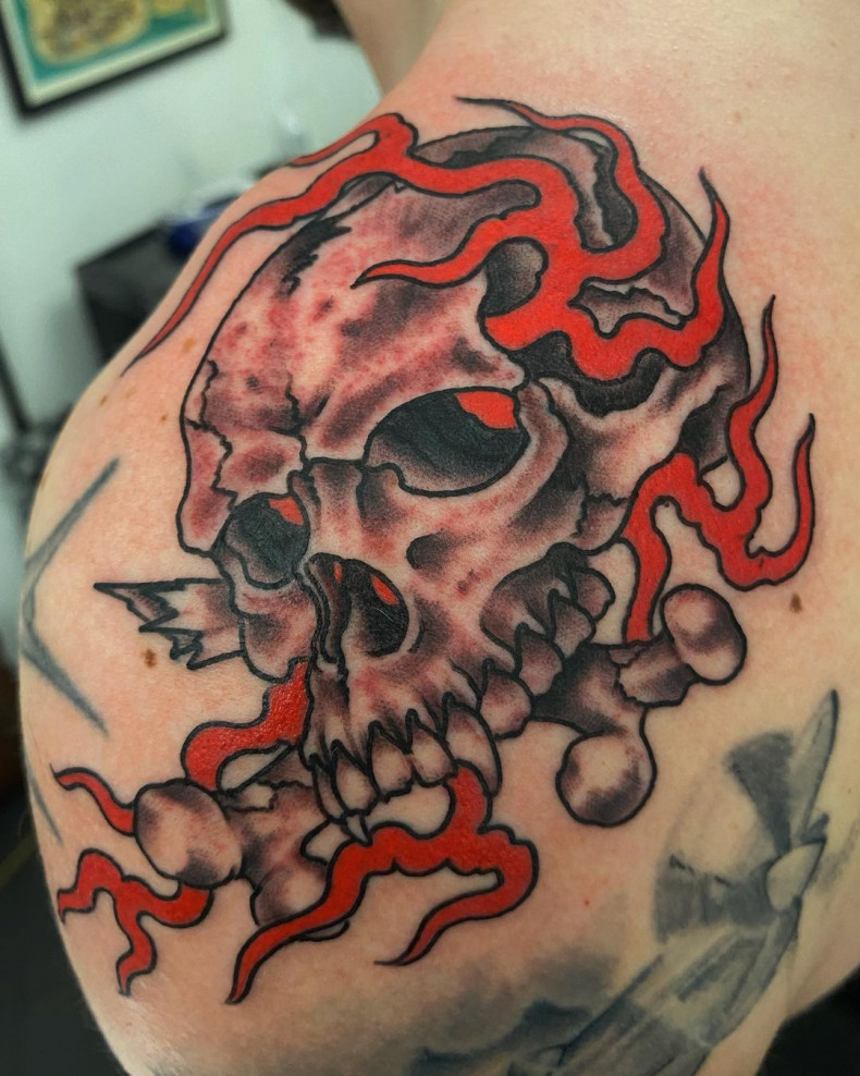 Horror skull, photo - Tattoo Studio Well Done