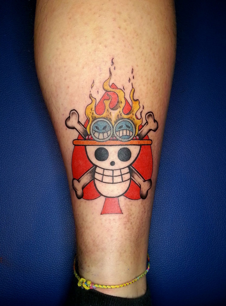 Men colorful skull, photo - Tattoo Studio Rebelink Tattoo Crew