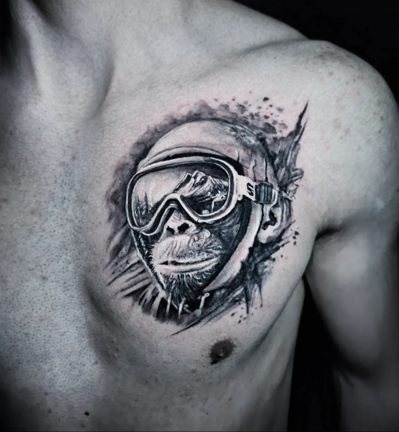 Men chest, photo - Tattoo Studio Necromantink