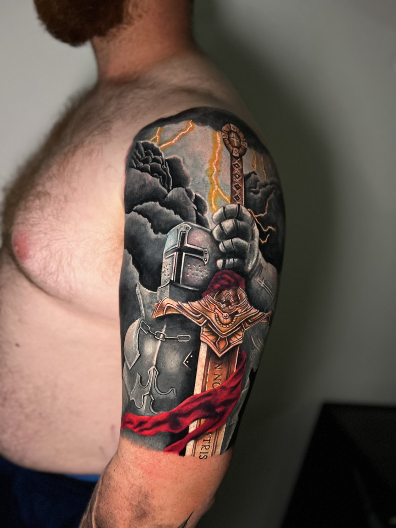 Forearm Knights Templar Tattoo Bronctattooaus Forearm Knights Templar Tattoo Bronctattooaus