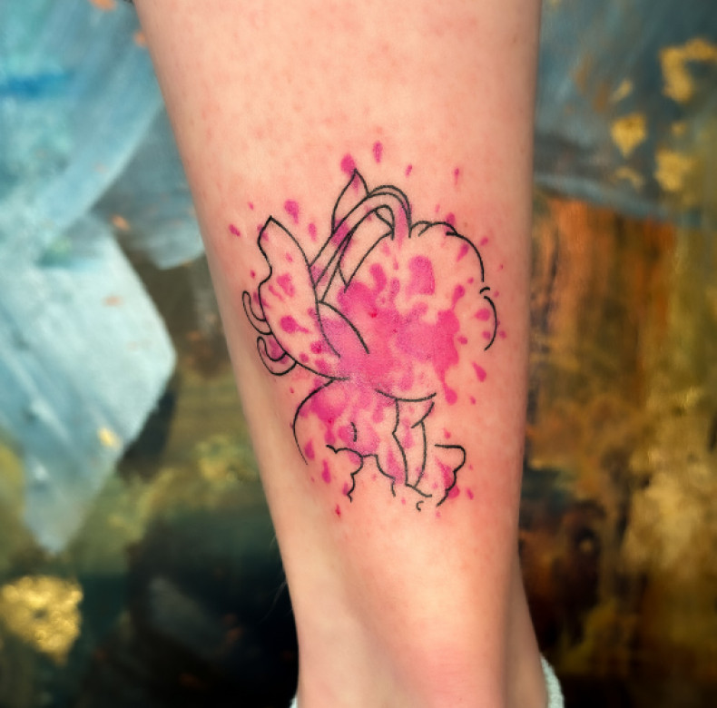 Watercolor cartoons colorful, photo - Tattoo Studio Yaya