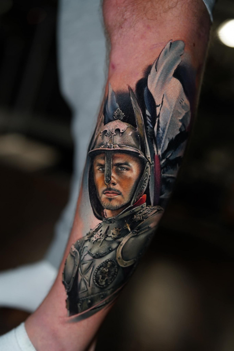 Men warrior leg, photo - Tattoo Studio Jungle Tattoo