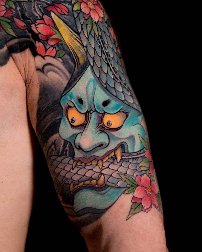 Men arm monster, photo - Tattoo Studio Studio Uroki