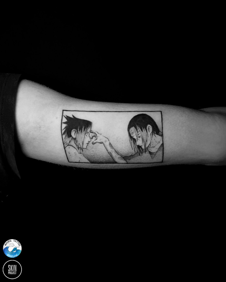 Männer Arm Anime-Serie, photo - Tattoo-Studio Waves Tattoo