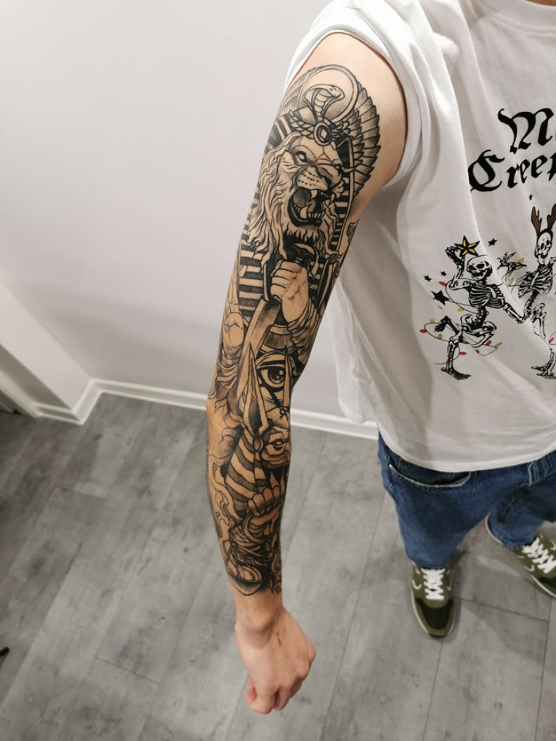 Männer ägyptisch Ärmel, photo - Tattoo-Studio Projekt Tatuaż