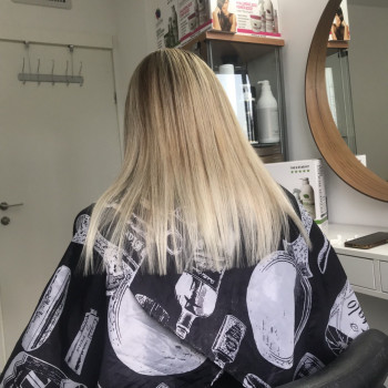 Меллирование+стрижка ровный срез