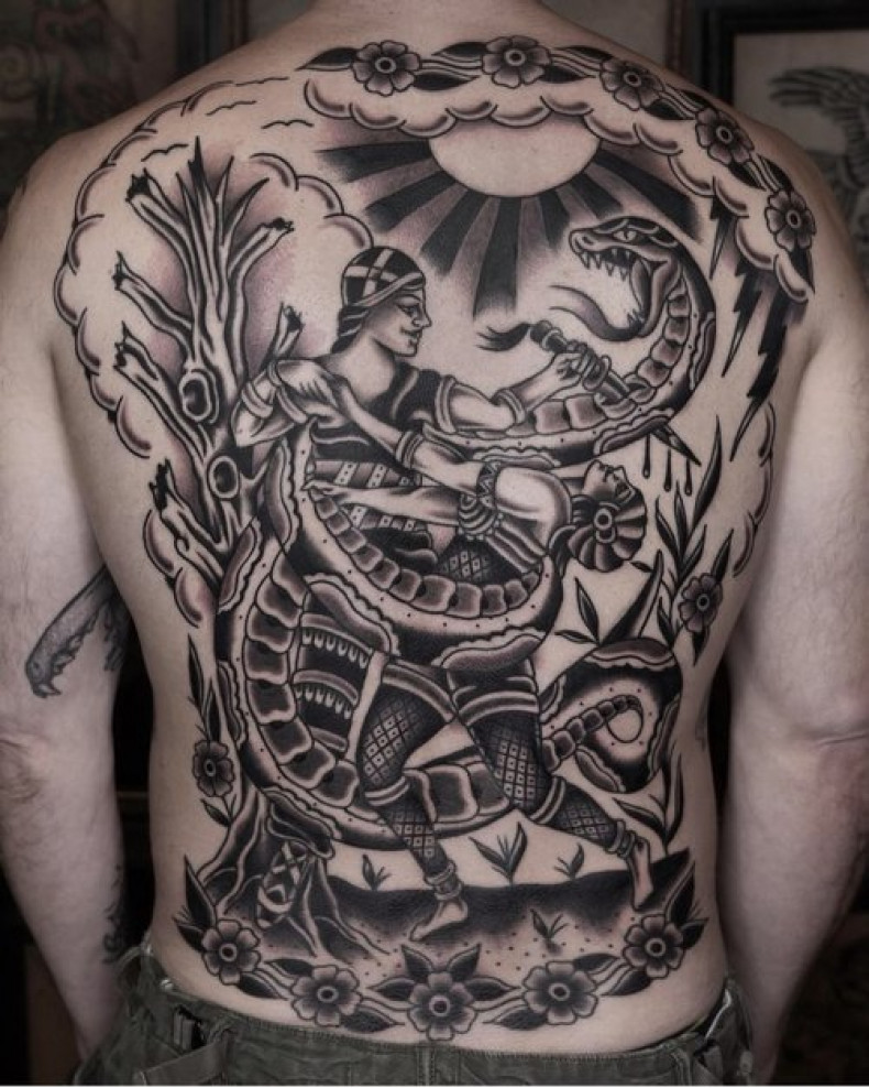 Men snake big, photo - Tattoo Studio Daredevil Tattoo