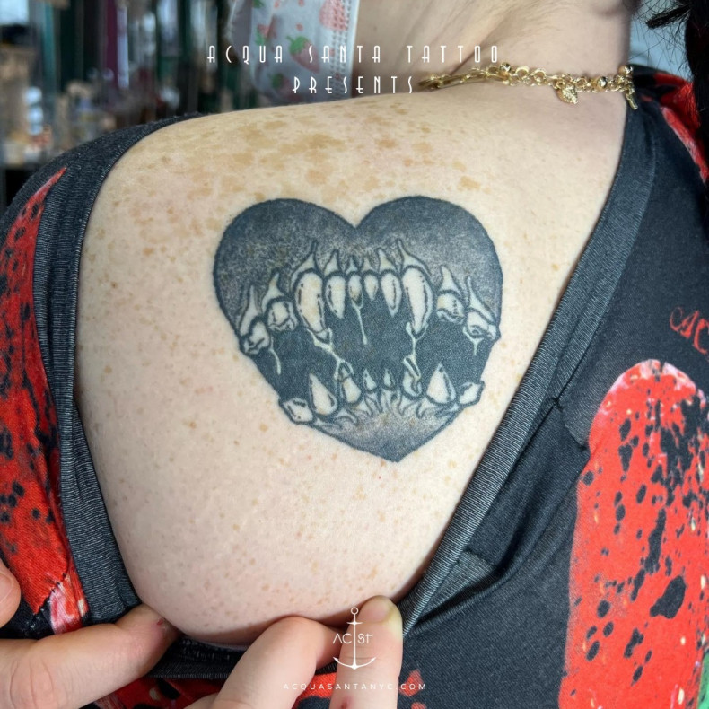 Back heart horror, photo - Tattoo Studio Acqua Santa Tattoo