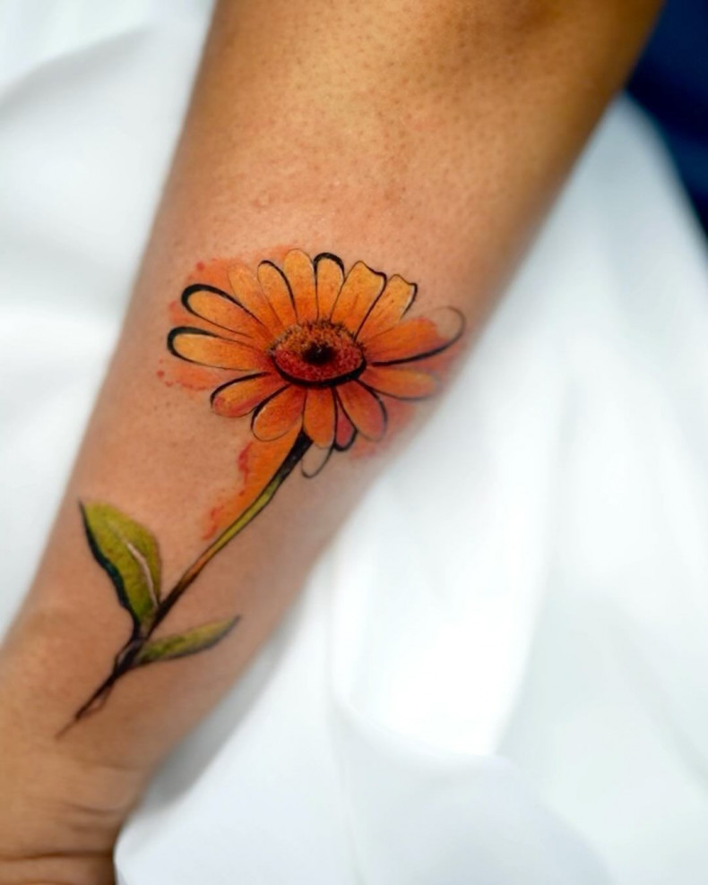 Women arm watercolor, photo - Tattoo Master Maria Mendoza