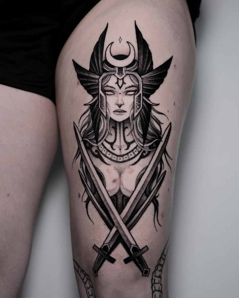 Women viking warrior, photo - Tattoo Master Lina Shuliar