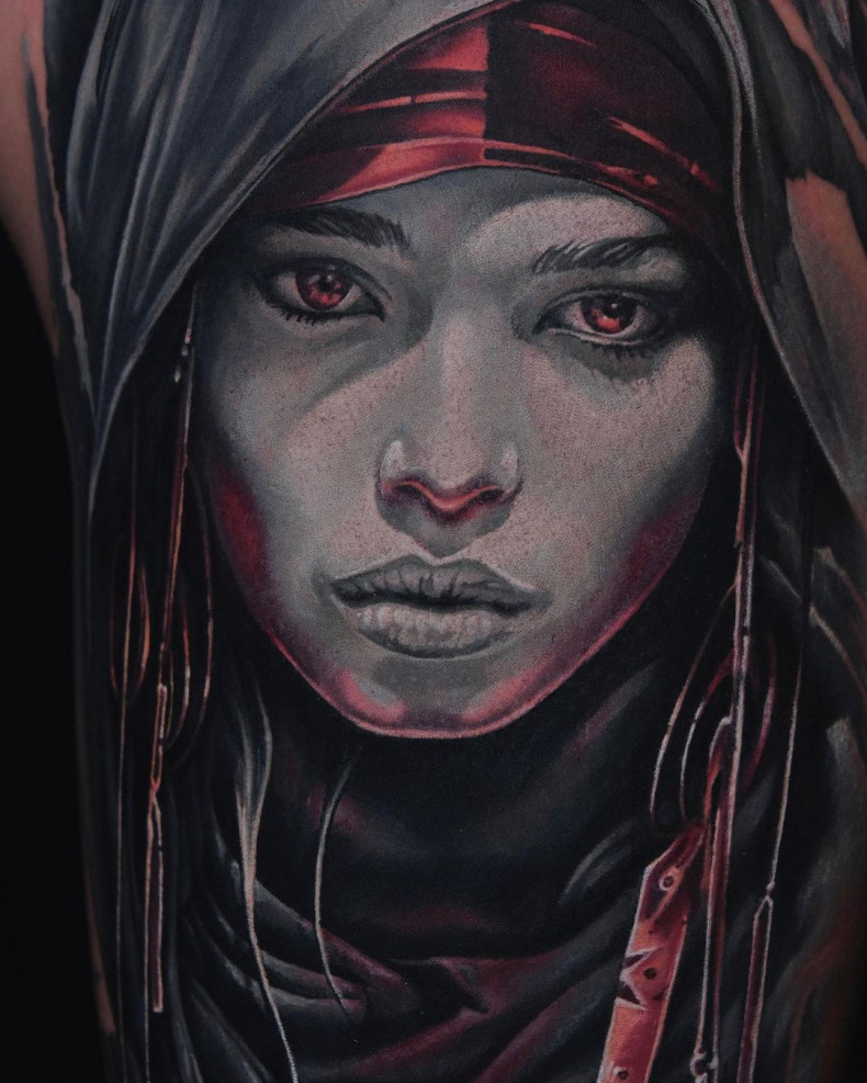 Woman face, photo - Tattoo Master Egor Kubrak