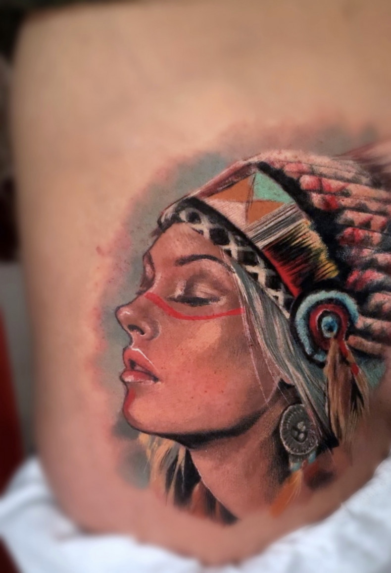 Indian colorful, photo - Tattoo Master Nestor Palacios