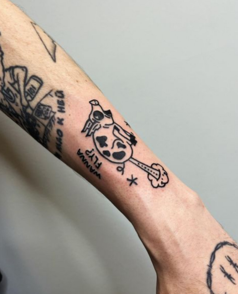 Men arm funny, photo - Tattoo Master Dzmitry