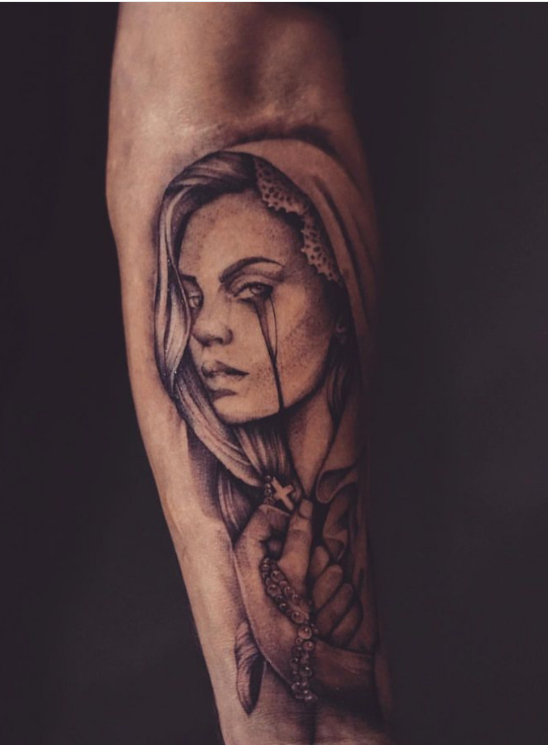 Mężczyźni dziewczyna przedramię, photo - Tatuażysta Kateryna Lytvyn