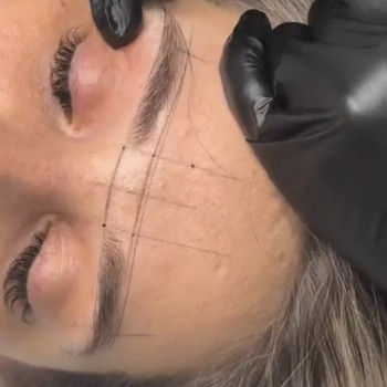 Отрисовка эскиза бровей