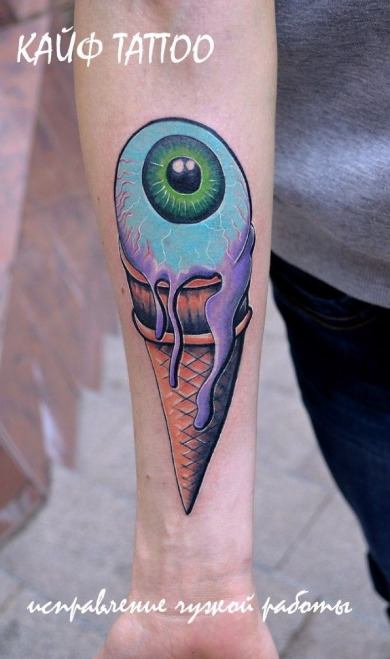 Männer auge Eiscreme, photo - Tattoo-Meister Barb Tattoo