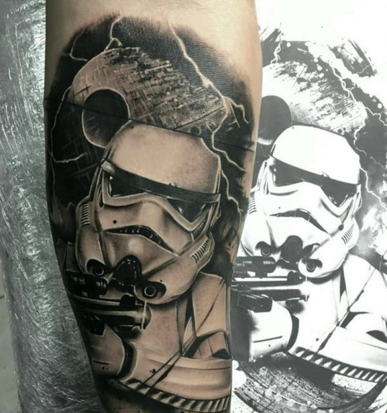 Men star wars forearm, photo - Tattoo Master Barb Tattoo