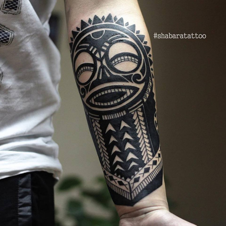 Męski na przedramieniu ornament, photo - Tatuażysta Barb Tattoo