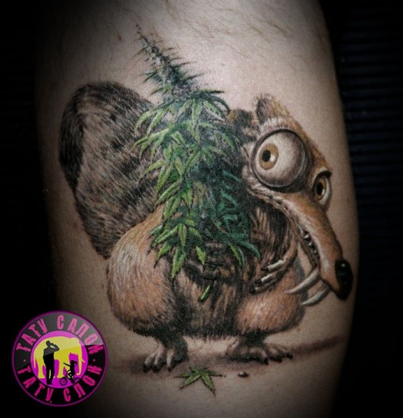 Männer Eichhörnchen cartoon, photo - Tattoo-Meister Barb Tattoo