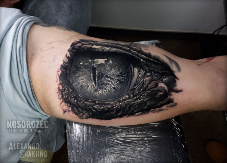 Men eye arm, photo - Tattoo Master Barb Tattoo