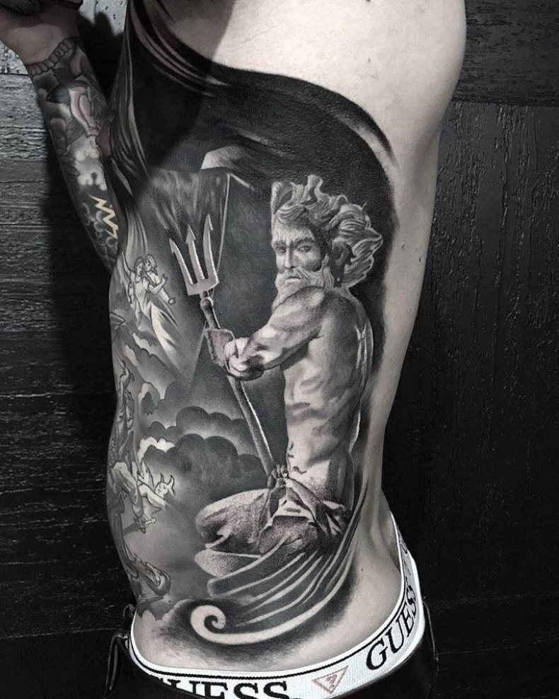 Мужские блэк энд грей большие, photo - Тату мастер Barb Tattoo