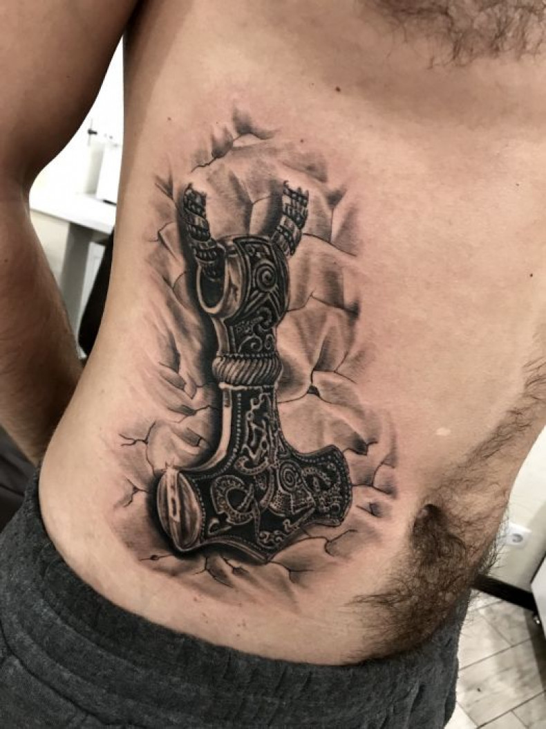 Мужские блэк энд грей кельтский узор, photo - Тату мастер Barb Tattoo