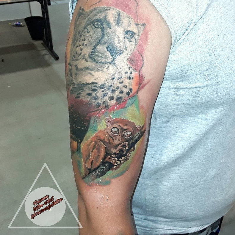 Men arm watercolor, photo - Tattoo Master Barb Tattoo