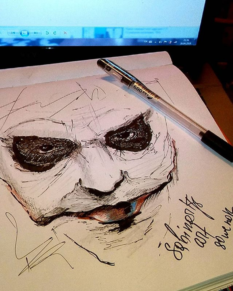 Men joker sketch, photo - Tattoo Master Barb Tattoo