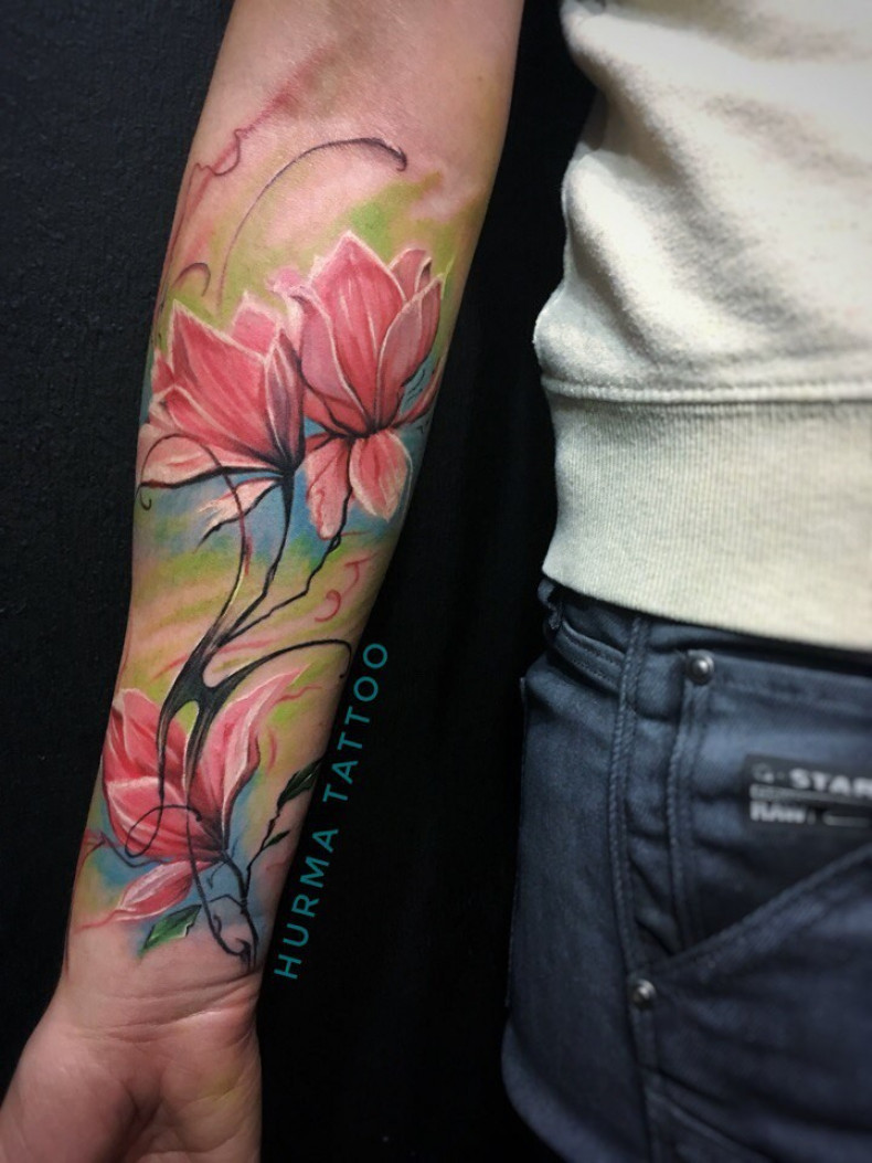 Männer Arm Aquarell, photo - Tattoo-Meister Barb Tattoo